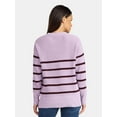 thumbnail image 3 of Time and Tru Women's Chenille Sweater with Long Sleeves, Midweight, Sizes XS-XXXL, 3 of 5