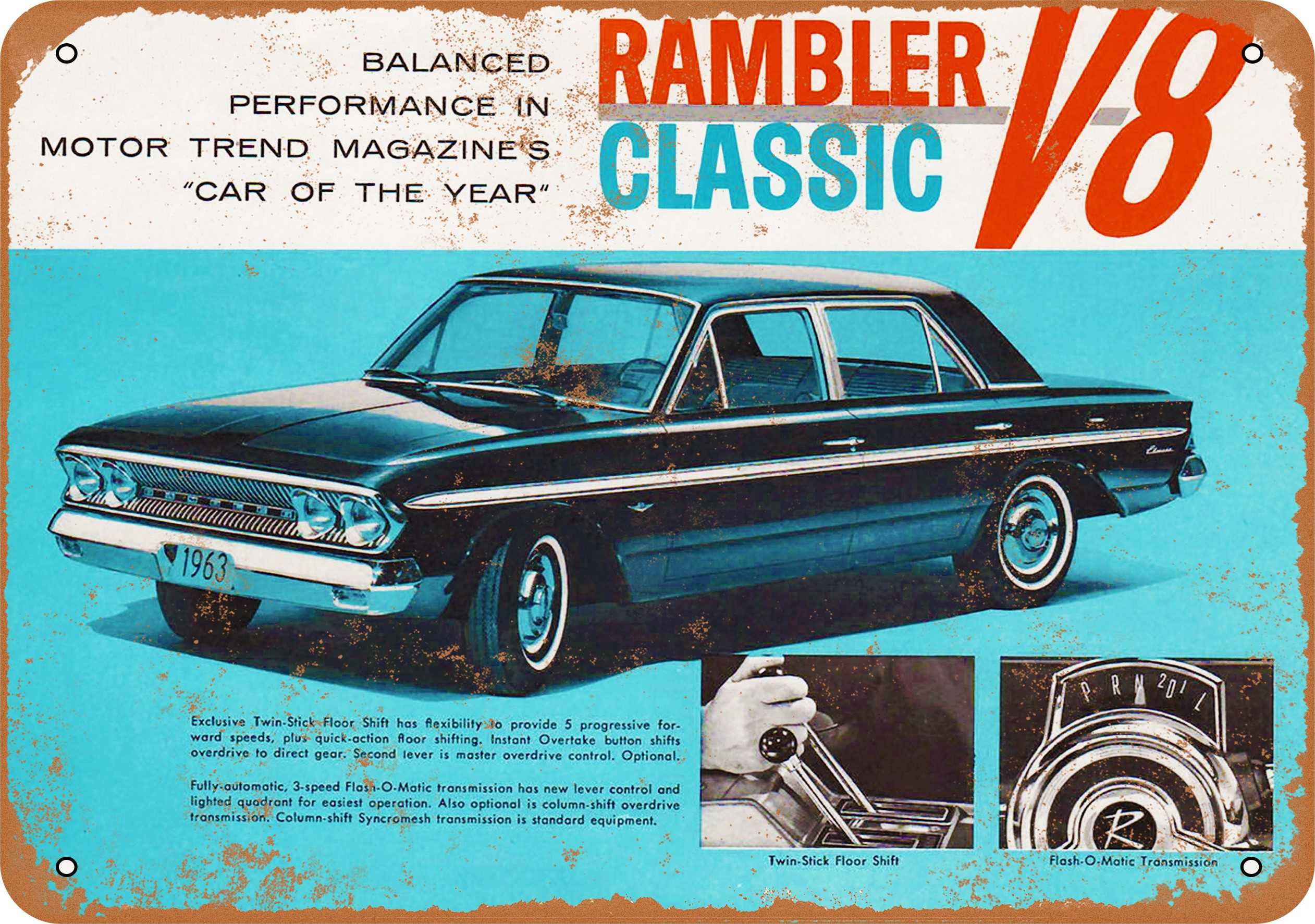 7 X 10 METAL SIGN 1963 Rambler Classic Vintage Rusty Look Walmart 7-x-10-metal-sign-1963-rambler-classic-vintage-rusty-look-walmart