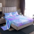 thumbnail image 1 of Erosebridal Dreamy Fishtail Full Sheet Sets, Monogrammed F Bedding Full Size, Princess Style Decor 4pcs, 1 of 7