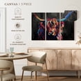 thumbnail image 5 of Elephant Stock Highland Cow Acrylic Wall Art - Horizontal Multi Panel Canvas - Living Room Wall Decor - Animal Multi Panel - Black And Gray Decor - 33" x 20", 5 of 8