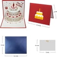 thumbnail image 2 of Tarjeta de felicitación emergente 3D de feliz cumpleaños JM para mamá, papá, niños, mujeres, recién nacidos, fiesta de invitación Baby Shower Color rojo, 2 of 5