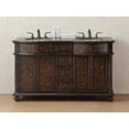 thumbnail image 2 of Stufurhome 60 inch Amelia Double Sink Vanity with Baltic Brown Granite Top, 2 of 14