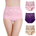 thumbnail image 2 of dmqupv Womens Panties Tummy Control High Waist Women's Underwear Cotton Super High Waisted Briefs Stretch Full Coverage Panties Blue XXL, 2 of 5