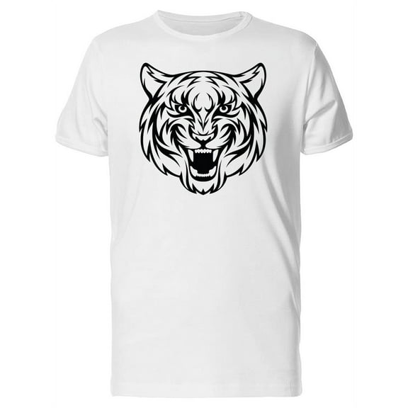 Sketch Of A Tiger Head T-Shirt Men -Image by Shutterstock, Male Small