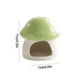 thumbnail image 3 of Leodye 1PCS Ceramic Hamster House Mushroom Shape for Small Pet Habitat -4.33*4.33IN, 3 of 3