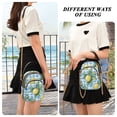 thumbnail image 6 of FORMRS Crossbody Bag for Women Quilted Travel Shoulder Cell Phone Purse with Chain Strap Handbag, Cartoon Plaid Lemon, 6 of 7
