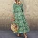 thumbnail image 1 of ICHUANYI Clearance Women Plus Size CasualPrinted Round-Neck Loose Knee-Length Dres(Mint Green, S) ICHUANYI WER2023080907083, 1 of 3