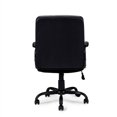thumbnail image 2 of Poundex Chaise de Bureau Moderne en Faux Cuir Couleur Noire, 2 of 7