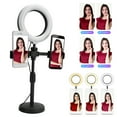 thumbnail image 1 of 6-inch LED Ring Light, Professional Selfie Dual Mobile Phone Ring Light 2Pcs Clips Stand With 6in LED Ring Light Fill Light Bracket For Live Stream, 1 of 8
