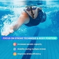 thumbnail image 3 of Snorkel Entrenamiento Natación con Boquilla Montaje Central y Válvula Purga Unidireccional para Entrenamiento Natación , para Jóvenes y Niños, Color Azul Lago., 3 of 5