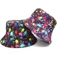 thumbnail image 2 of CoCopeaunts Women Bucket Hats Double-Side Fishing Cap Sunscreen Spring Summer Colorful Graffiti Collapsible Fisherman Hat for Men, 2 of 8