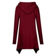 thumbnail image 5 of LEAVINGSUO Cardigan Sweaters for Women,Women Plus Size Casual Long Sleeve Loose Medium and Long Tops Hooded Sweatshirts Women Blouse, 5 of 8
