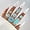 H-7pcs turquoise rings, variant on Bohemian Turquoise Ring for Women Western Rings Jewelry Stackable Knuckle Ring Set Vintage Rose Leaf Ring Set for Women