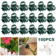 thumbnail image 1 of 100 PCS Garden Plant Clips Orchid Clips Plant Support Clips Flower and Vine Clips Garden Plant Clips Vine Attachment Tool for Supporting or Straightening Plant Stems  Stalks  and Vines Su, 1 of 7