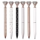 thumbnail image 2 of KAIYANG 12 bolígrafos grandes de cristal con forma de diamante, bolígrafos de metal con punta de bola para la escuela y la oficina (negro), 2 of 5
