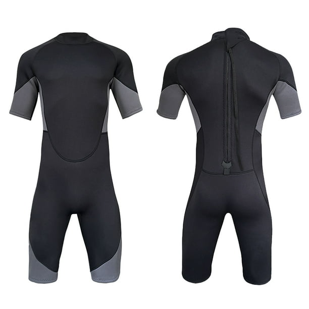 TFixol Traje de neopreno corto para hombre Traje de buceo de cuerpo completo de neopreno de 3 mm Espalda