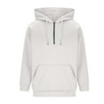 thumbnail image 6 of Mens Big & Tall Hoodies with Pocket and Zipper Plus Size S-4X Fleece Lined Sweatshirts Pullover Solid Color Thermal Warm Long Sleeve Hoodie Tops, 6 of 6