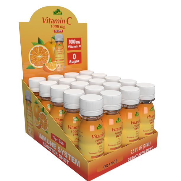 Alfa Vitamins Vitamin C 1,000mg SHOT Plus Turmeric, Ginger