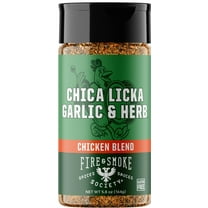 Fire & Smoke Society Chica Licka Garlic and Herb Seasoning, Chicken Seasoning, 5.5 Ounce Mixed Spices & Seasonings