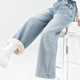 thumbnail image 3 of Pantalones vaqueros largos para niños, pantalones vaqueros casuales con cintura elástica cómoda y pantalones casuales holgados para adultos, pantalones de poliéster para niños., 3 of 8