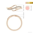 thumbnail image 4 of ANGARA Natural Diamond Swirl Bypass Ring in 14K Rose Gold for Women (Size-1.3mm | Color-K | Clarity-I3) | April Birthstone, Birthday, Anniversary, Jewelry Gift for Women | Natural Diamond Ring, 4 of 9