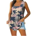 thumbnail image 1 of Hauts à Manches Courtes pour Femmes Mode Féminine Col Carré Imprimé T-Shirt Confortable Ample Blouse Sans Manches Hauts Décontractés Blouses à Manches Courtes pour Femmes Col Carré Hauts pour Femmes, 1 of 4