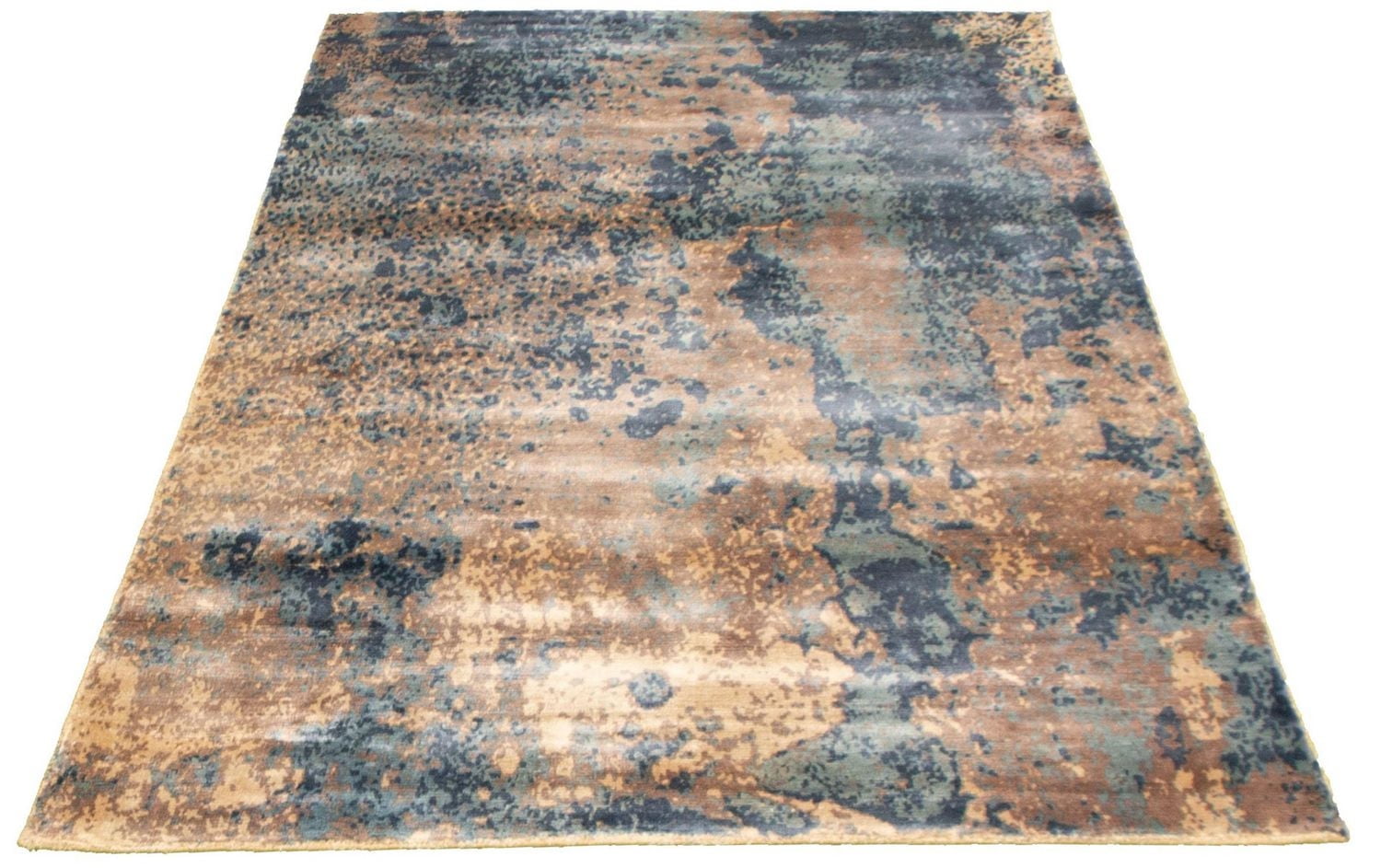 ECARPETGALLERY 5'0" x 7'8"  Contemporary Galleria Hand Loomed Area Rug for Living Room, Dining Room and Bedroom in Blue