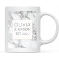 thumbnail image 2 of CTDream Personalized Coffee Mug Gift, Modern Gray Marble Box Heart Olivia & Mason Est. 2022, 1-Pack, Custom Letter Name, Engagement Bridal Shower Christmas Birthday Gift Ideas for Her Bride to Be, 2 of 6