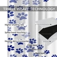 thumbnail image 6 of Gradient Navy Blue Blackout Bedroom Living Room Curtains, Cute Animal Paw Prints Soundproof Privacy Curtains, Ultra Soft Drapes Fast Drying Machine Washable for Kid Room Balcony-W52xL84in, 6 of 6