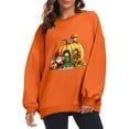thumbnail image 2 of Frostluinai Women's Oversized Thanksgiving Sweatshirts Crew Neck Pumpkin Graphic Pullover Long Sleeve Loose Fit Sweat Shirts for Fall Winter, 2 of 6