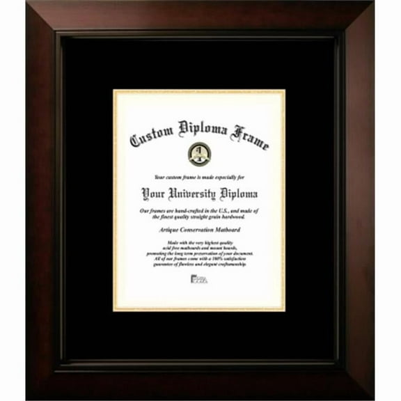 Campus Images LEGBG001810 8 x 10 in. Legacy Certificate Frame with Black & Gold Mats, Black