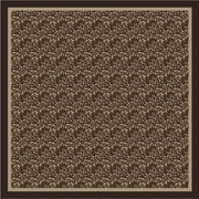 Leopard Print Square Scarf, Brown Combo