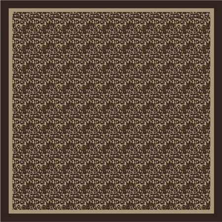 Leopard Print Square Scarf, Brown Combo