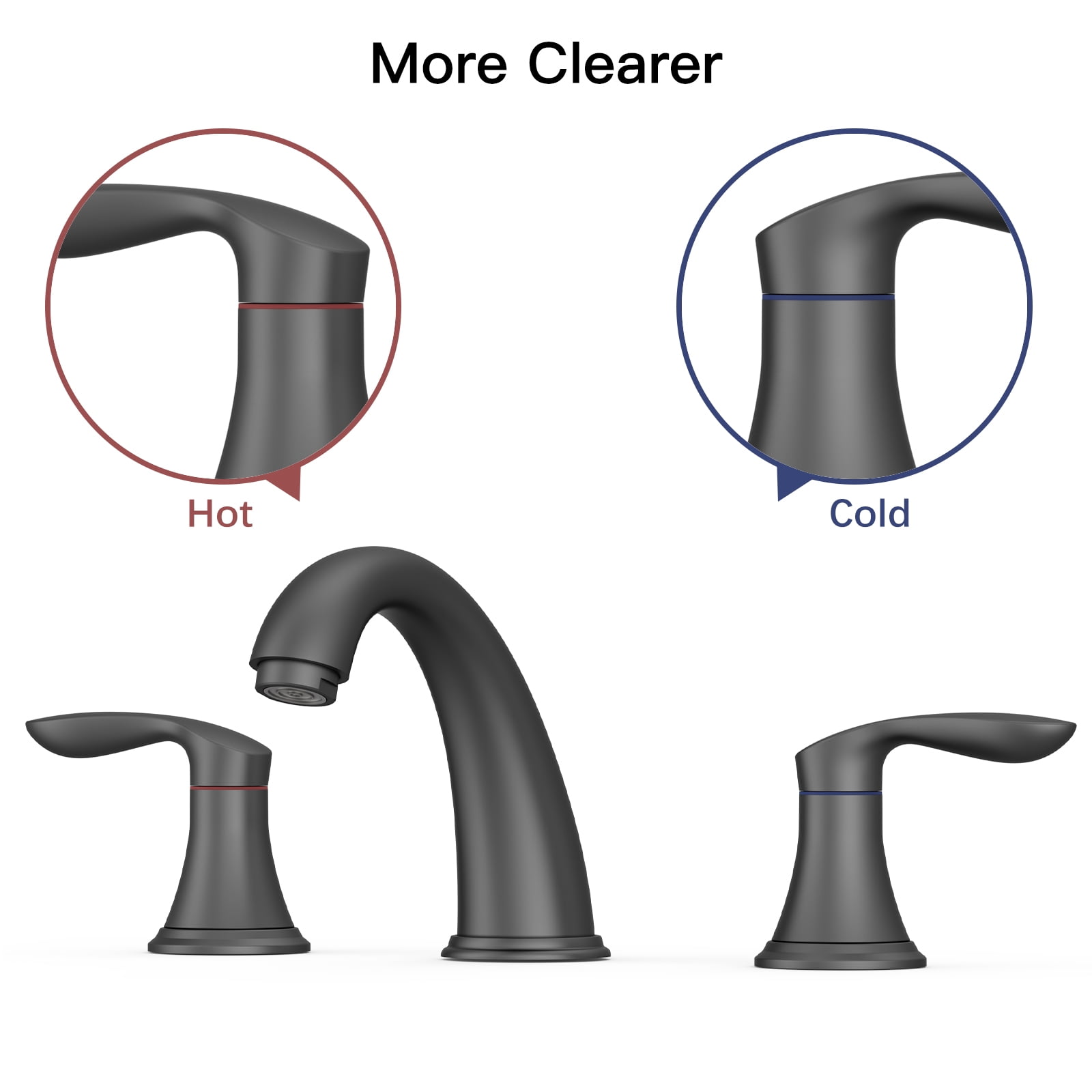 Bathroom Faucets for Sink 3 Hole, with Pop-up Drain and Supply Lines, for Vanity RV Farmhouse Sink