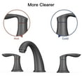 thumbnail image 5 of Tzou Set of 2 Bathroom Sink Faucet, Widespread Faucet 3 Hole with Stainless Steel Pop Up Drain and cUPC Hose Matte Black, 5 of 7