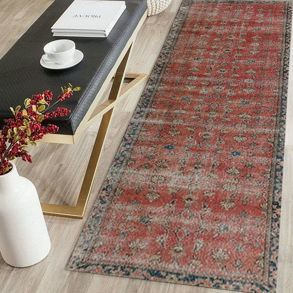 Vintage Design Rugs, Floral Pattern Rug, Red Rug, Luxury Rugs, Turkish Rug, Home Decor Rug, Large Rug, Salon Decor Rug, Living Room Rug, 5.2'x7.5' - 160x230 cm