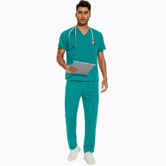 Premium Operating Room Clothing for Male and Female Surgeons Short Sleeve Surgical Scrubs Set for High-End Medical Procedures