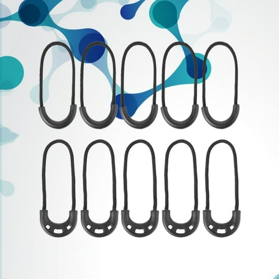 OUNONA  15 Pcs Zipper Anti Theft Locks Backpacking Accessories Black