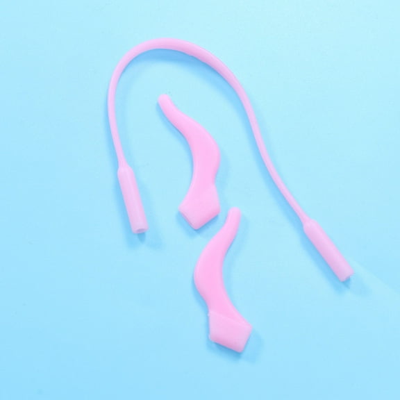 OUNONA Pink Silicone Eyeglass Holder with Comfortable Flexible Strap and Ear Hook Grip for Kids Keeps Glasses from Falling