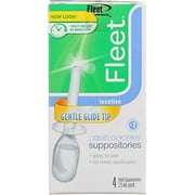 Fleet Liquid Glycerin Suppositories - 4 pack, 7.5 ml each, Pack of 2