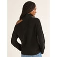 thumbnail image 3 of Sofia Jeans Women's Cozy Shine Sweater with Long Sleeves, Mid-weight, Sizes XS-XXXL, 3 of 5