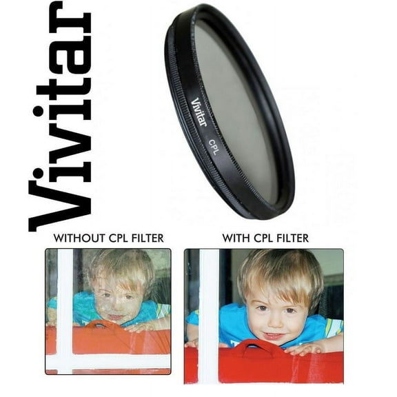 CIRCULAR POLARIZER FILTER FOR CANON EOS REBEL T5i SL1 T6i 750D (58mm Compatible)