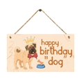thumbnail image 1 of Wooden Sign Dog Tag Rectangular Wood Decoration Pet Slogan Pendant Decoration, 1 of 7