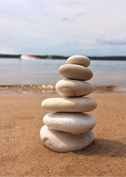 Zen Stones Balance Pebbles Box Mounted Canvas Print Wall Art Picture Photo Art Prints Art