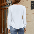 thumbnail image 3 of SOMER Long Sleeve Shirts for Womens Tops Ruffle V Neck Peplum Blouses for Women Dressy Casual White Business Spring Elegant, 3 of 6