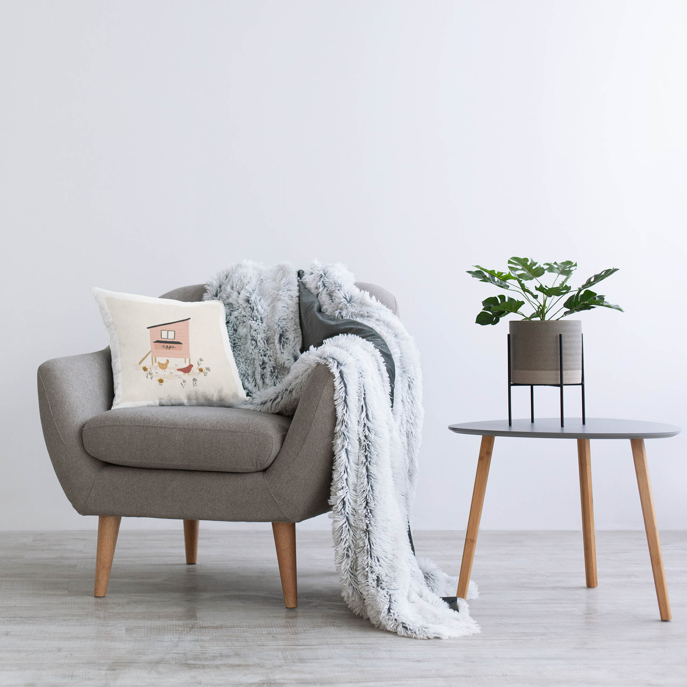 Stupell Industries Farm Hen Country Coop Printed Throw Pillow Design by Loni Harris