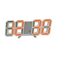thumbnail image 2 of DOLITY Digital Alarm Clock Large LED Display Multifunctional Mini Clock Table Clock for White and Orange, 2 of 9