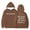 Brown, variant on Girls Hoodies Girls Fashion Boys And Girls Casual Loose Cute Print Long Sleeve Hoodie Sport