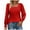 Red, variant on FAIWAD Womens Square Neck Blouses Long Sleeve Casual Stretchy Tunic Tops Casual Loose Pleated Smocked Shirts
