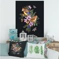 thumbnail image 2 of Designart ' Little Bird Sitting On Colourful Bouquet Of Wildflowers II ' Traditional Canvas Wall Art Print, 2 of 4